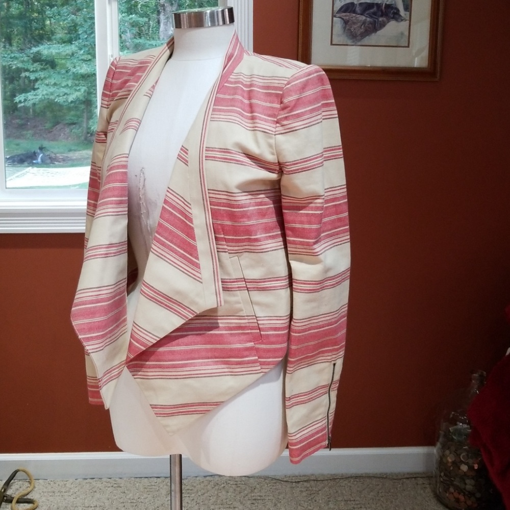 BCBGMAXAZRIA "Abbey" striped jacket